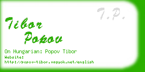 tibor popov business card